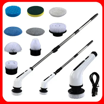 Spazzola elettrica per pulizia 9 in 1 2000 mAh, Strumento per la pulizia del soggiorno, bagno e cucina 1