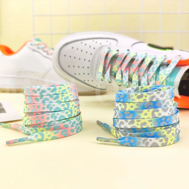 Shoe Laces 1Pair Colorful Leopard shoelace AF1 Sneakers Flats Shoes Laces 120/140/160CM Shoes Accessories