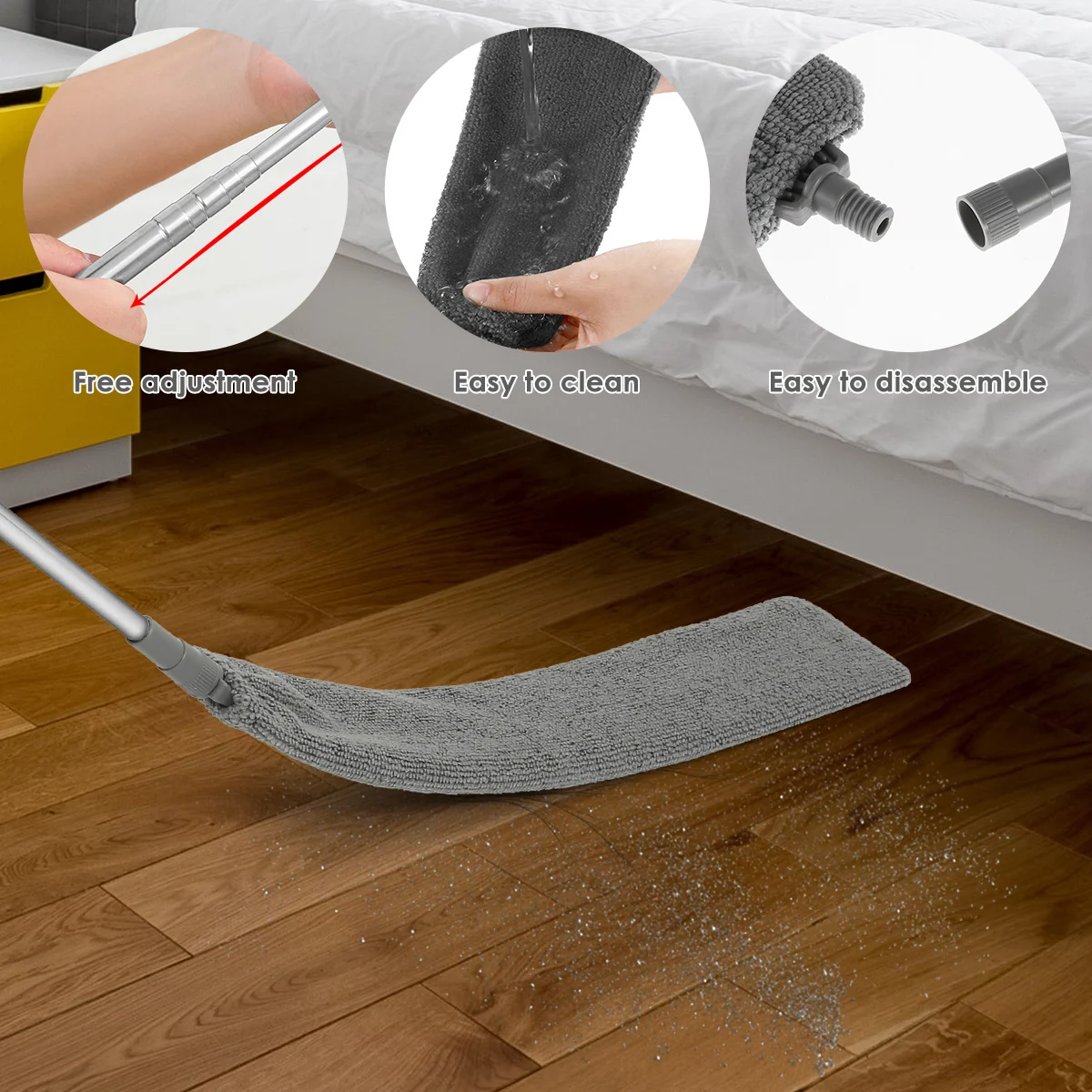 Retractable Microfiber Gap Duster Brush with Extendable Pole for Household Cleaning for retractable duster,microfiber duster brush,telescopic duster brush,microfiber dust brush,telescopic dust brush,telescopic dust remover