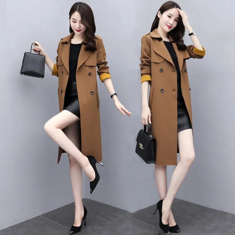 Women's High-end Windbreaker Women's Mid Length British Style Coat, 2023 Spring and Autumn New Korean Style Stylish Stylish Coat