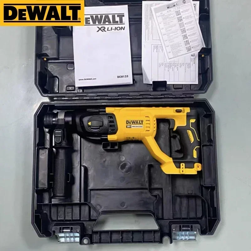 Electric Hammer Drill Electric Jackhammer Dewalt Brushless Rotary Hammer DCH133 20V MAX XR Variable Speed Multifunctional Industrial Rechargeable Impact Drill Power Tools