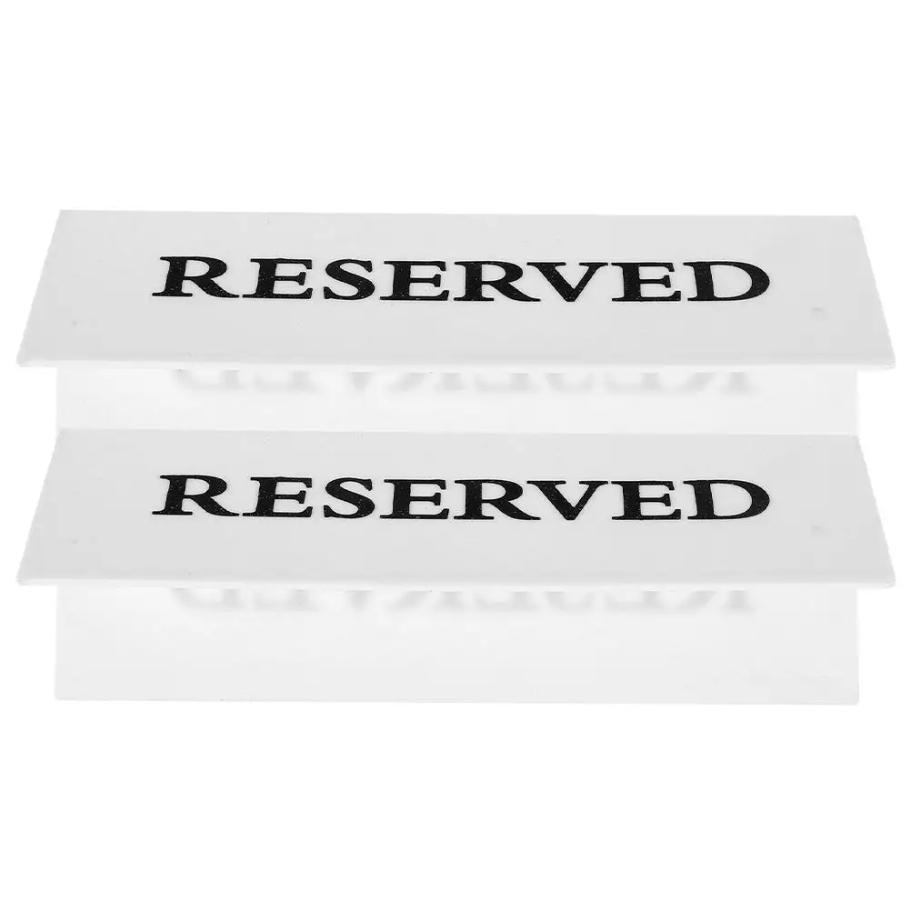 2Pcs Acrylic Triangle Table Sign For Restaurant Reusable Place Setting Table Reserved Sign MultiFunction Place Cards Holder
