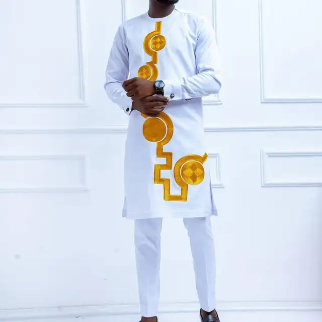 Musa Embroidered Long Sleeve Kaftan Outfit - Image 2