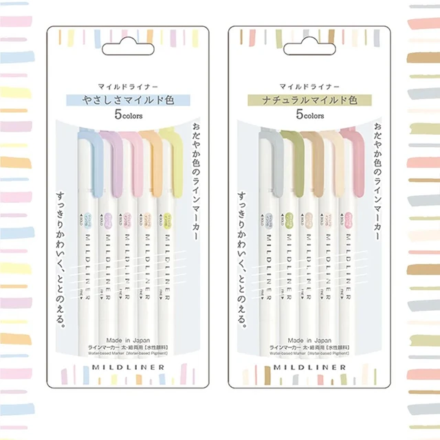 Set of double ended highlighters Mildliner - Zebra - 15 pcs.