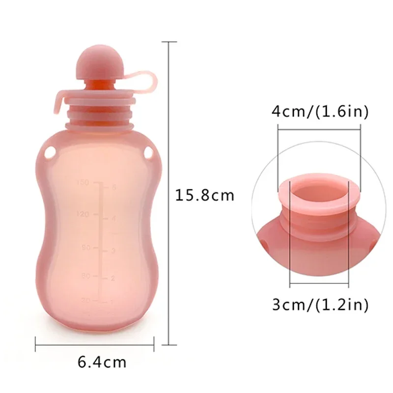 Reusable Silicone Breast Milk Storage Bag Leak-proof Suckable Juice BPA Free for Baby Feeding Food Storage Breastfeeding Partner breast milk storage bag