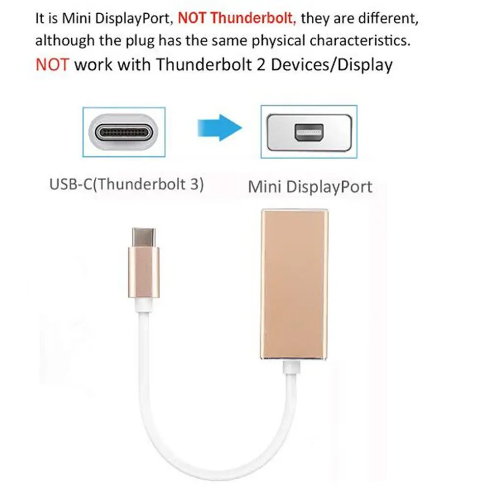 USB-C USB 3.1  C-Mini DisplayPort DP 1080p HDTV  ̺ 2 