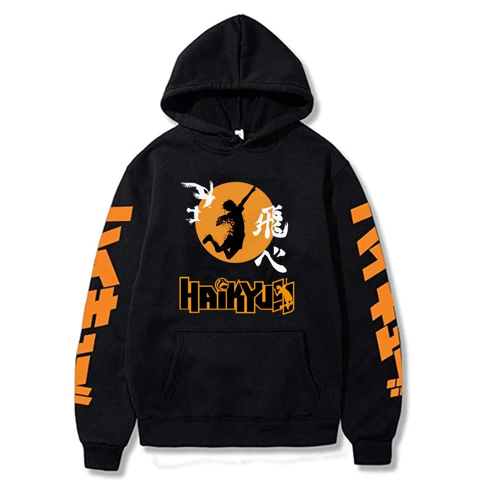 

Japan Anime Haikyuu Cosplay Hoodie Women Men Harajuku Sweatshirt Karasuno High School Pullover Hooded Jacket Casual Sportswear