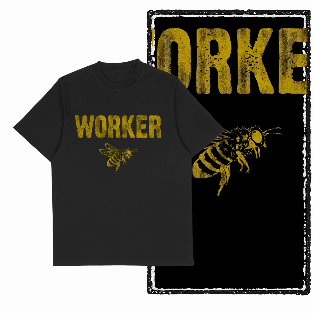 Coolmind 100% Cotton Funny Bees Graphic T-Shirt for Men, Big Size Exclusive Novelty Tee