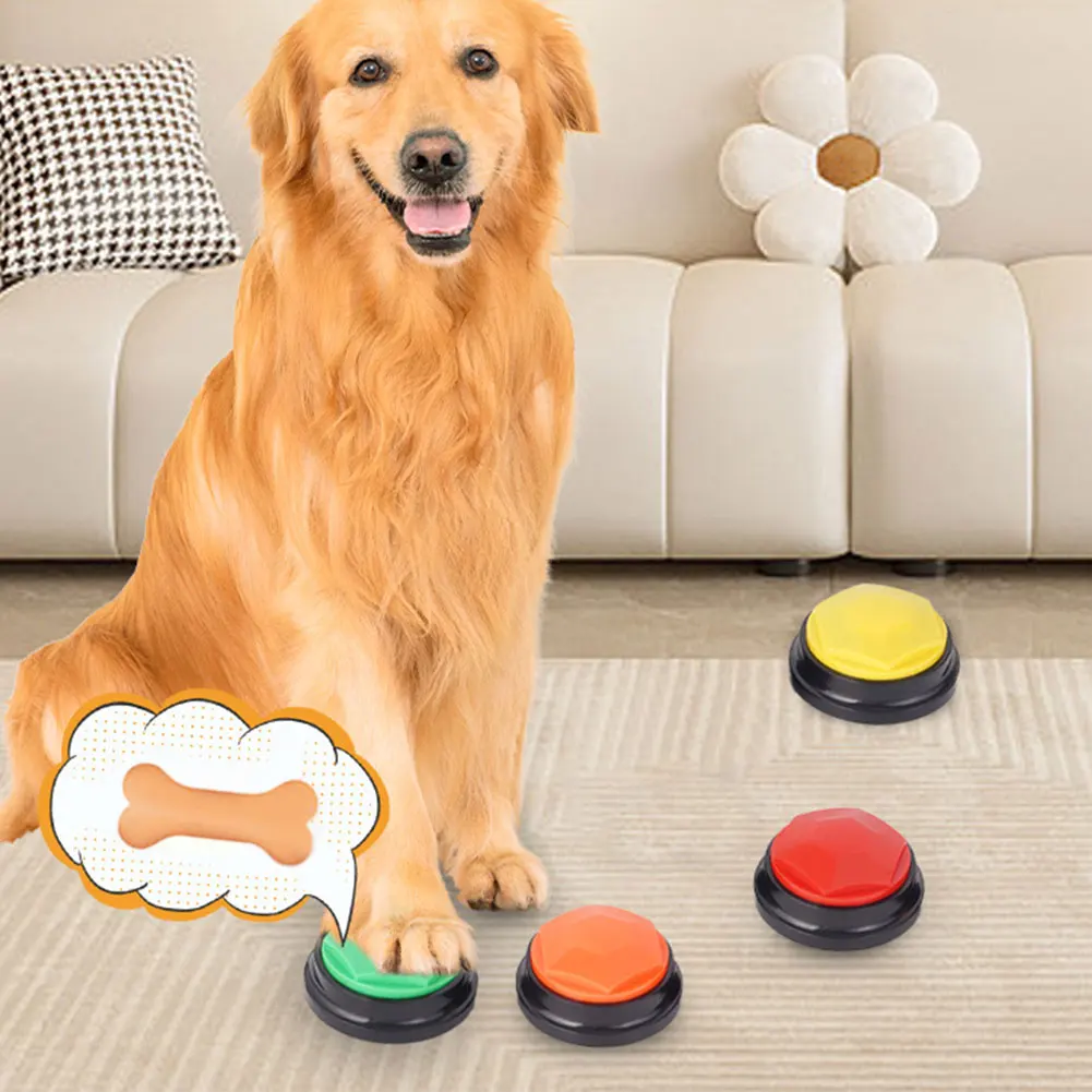 Dog Training Buttons Recordable Pet Training Buzzer Portable Voice Recording Button for Pet Communication