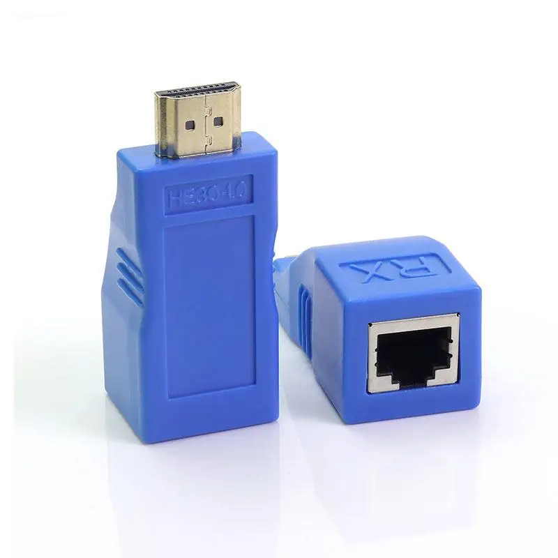 For HDMI Extender 4k RJ45 Ports LAN Network Extension Up To 30m Over CAT5e / 6 UTP Ethernet Cable for HDTV HDPC |