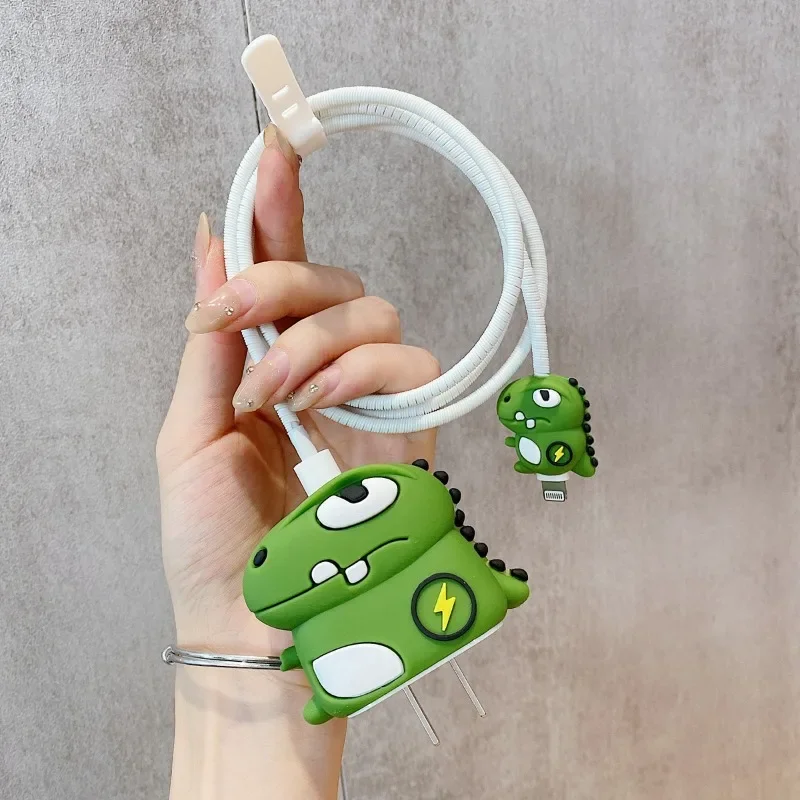 3D Snoopy Cartoon Soft Silicone Charger Case for iPhone 14 13 Pro 18w 20w Charger Head Protective Sleeve Cable Protection Cover 5