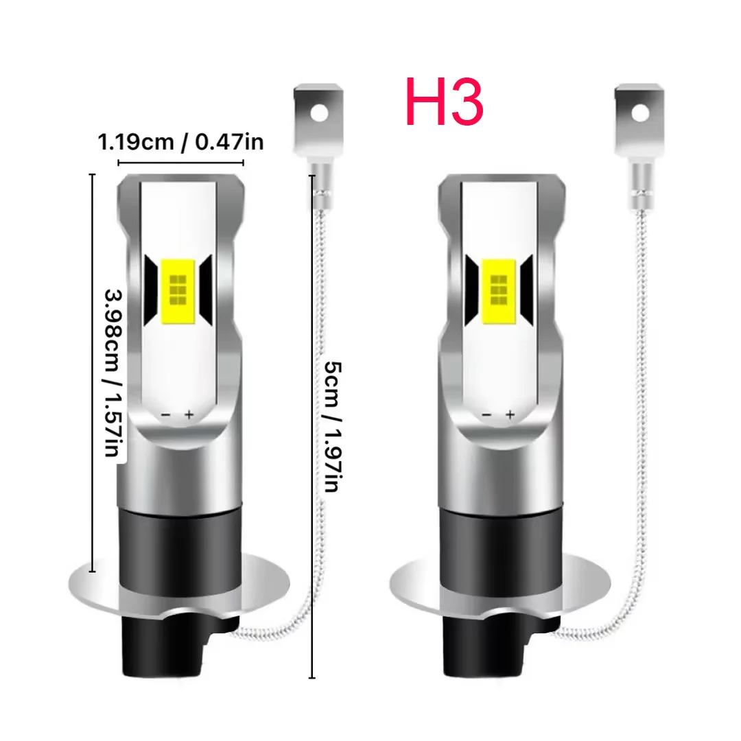 H7 H1 LED H4 H3 전구 자동차 헤드라이트 50000LM 120W 미니 무선 램프 자동 스포트라이트 안개등 6000K 화이트12V 24V 플러그 앤 플레이