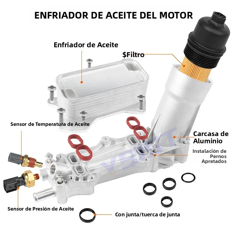 Enfriador De Aceite De Aluminio 926-876 Con Adaptador De Carcasa De Filtro Para Dodge Chrysler 200 300 Cargador Cherokee Wrangler Ram ProMaster V6 3.6L - AliExprs 34