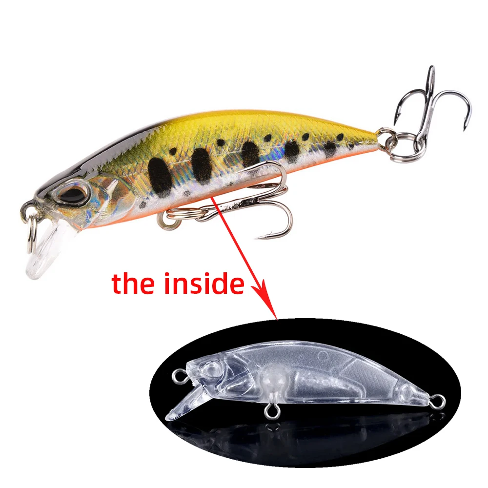 5Pcs 5.8cm 5.1g Pesca Jerkbait Lure Sinking Minnow Fishing Lures Hard Bait Black Minnow Wobbler Fishing Tackle 5