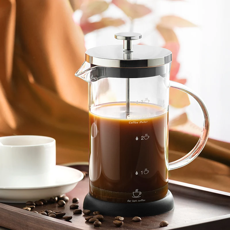 GIANXI Coffee Maker French Press Filter Tea Brewer coffeeware teaware Simple Pressure Glass Pot