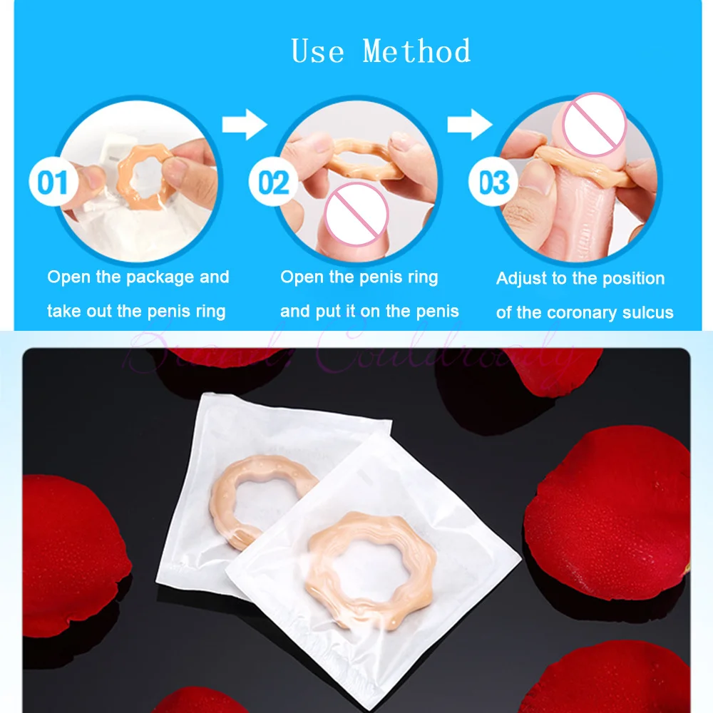 Male Sex Toys 2PCS Reusable Foreskin Corrector for Men Cockring Delay Ejaculation Glans Training Penis Rings Stretcher Sexshop Sex Toys