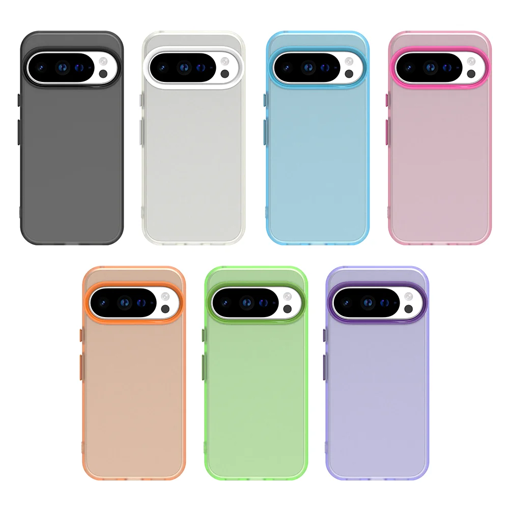Frosted Translucent Candy Colorful Phone Case with Camera Protection