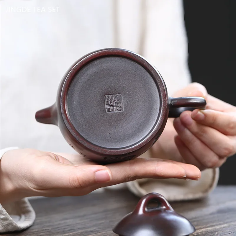 Chinese Yixing Purple Clay Teapot Handmade Qinquan Zisha Kettle Large Capacity Household Tea Set Custom Filter Beauty Tea Pot