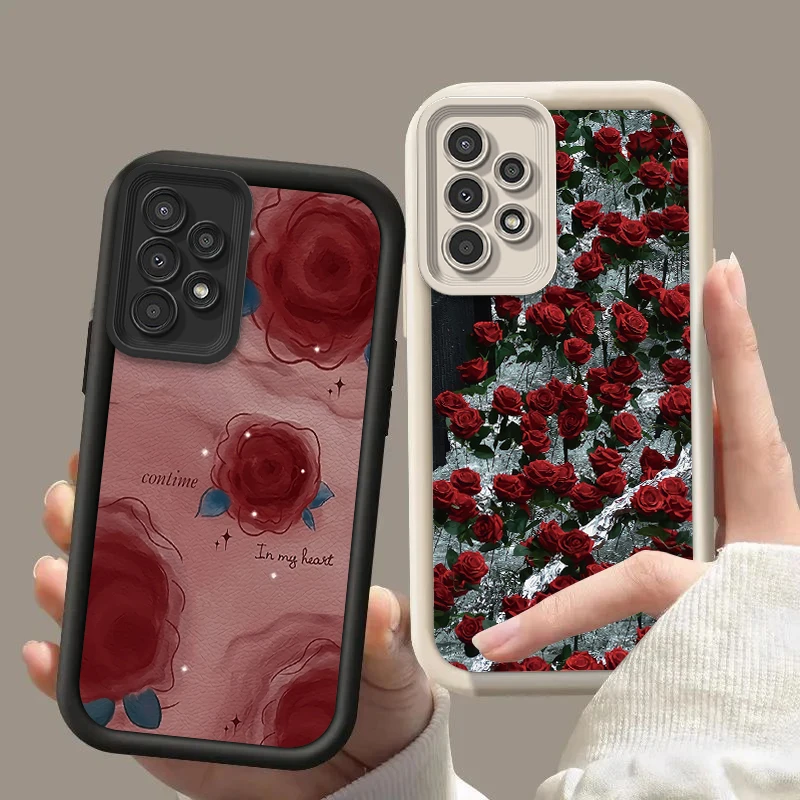 Luxury Rose Flower Silicone Phone Case - Elegant Protective Cover