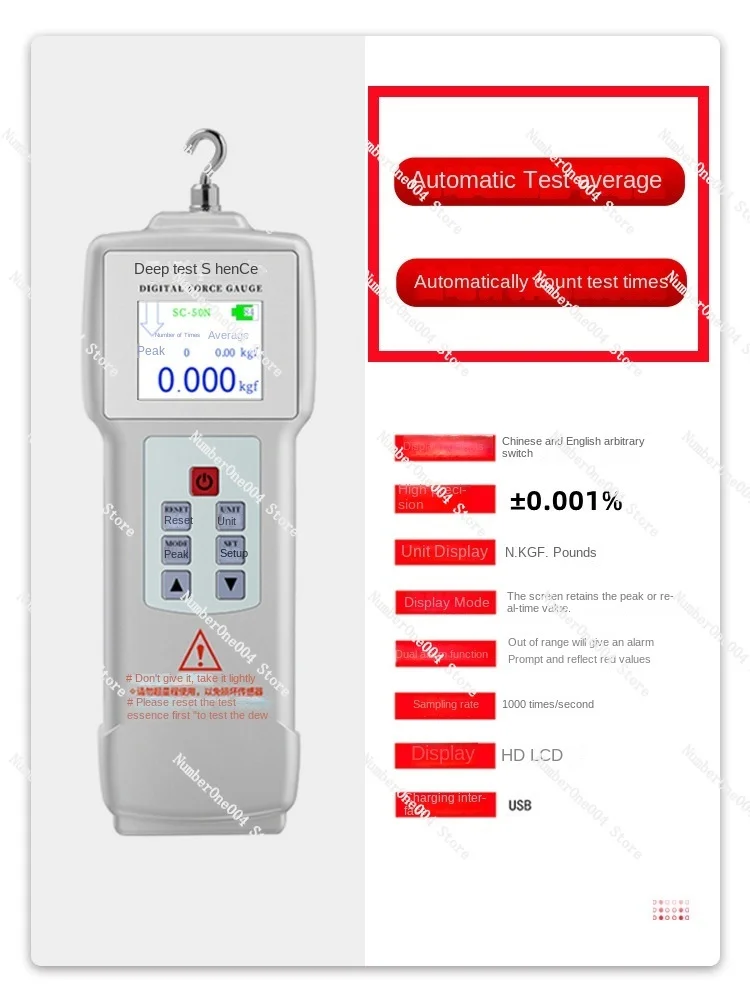 

- Force Gauge Drawing Force Tension Testing Instrument Electronic Handheld Spring Dynamometer Pressure Meter Testing Machine