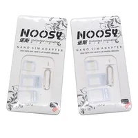 50sets 4 in1 Noosy Nano Sim Card Adapter + Micro Sim Cards Adapter + Standard SIM Card Adapter for IPhone Wholesale 5