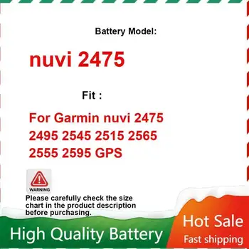 Dispositivo di navigazione GPS Batteria 1450mAh per Garmin nuvi 2475 2495 2545 2515 2565 2555 2595 GPS nuvi 2475 Track NO Warranty