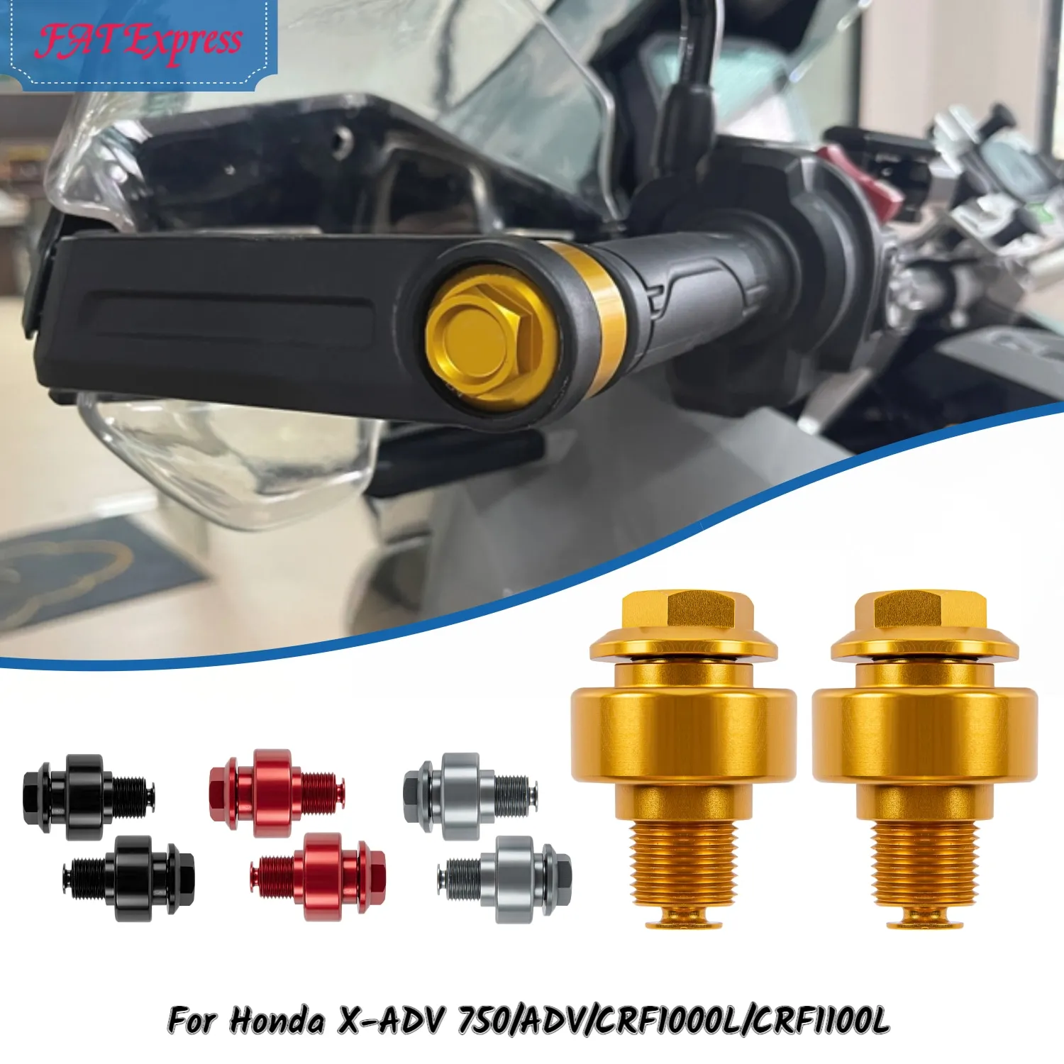 Non-Slip Motorcycle Handlebar Grips – 7/8” (22mm), For Honda CRF Models, Aluminum & Plastic, Multiple Colors