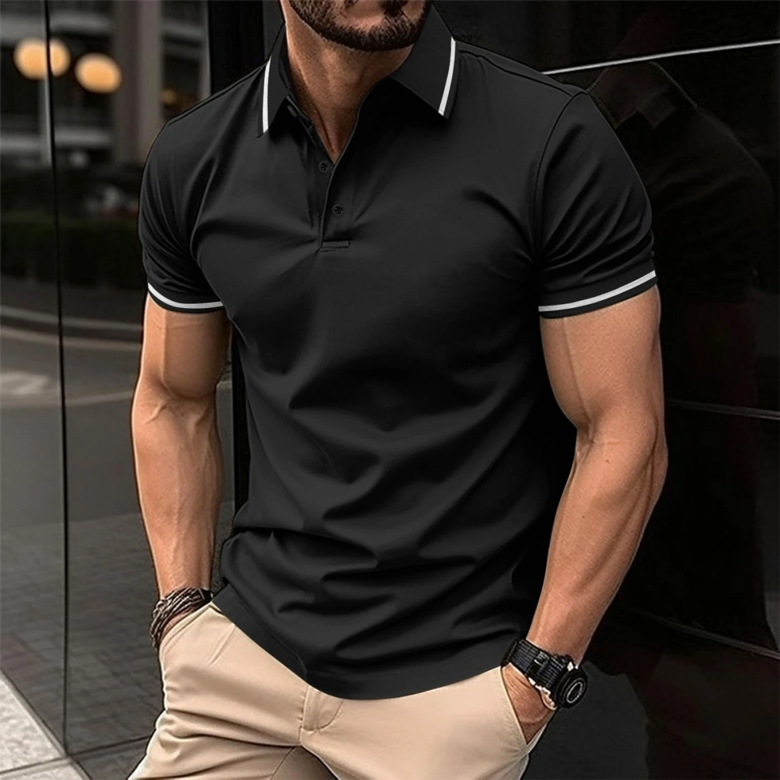 

Spring/Summer Men's Polo Shirt Casual solid color short-sleeved Polo shirt for men's new summer designer clothing for men
