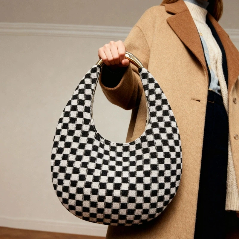 Women Brand Design Handbag Top-handle Single Strap Shoulder Hobo Bag Luxury cowboy Vegan Leather Fashion Chic Underarm Purse