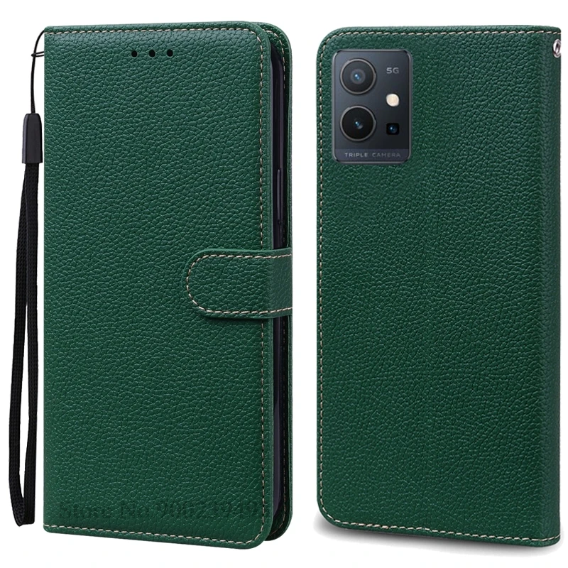 Leather Flip Wallet Case with Stand