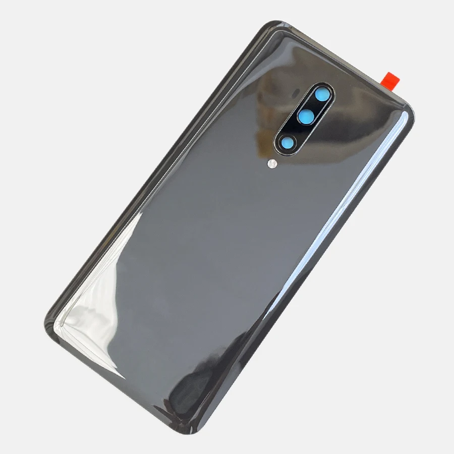 Oneplus 7T Pro McLaren용 유리 후면 배터리 커버, 후면 도어 하우징 패널 케이스, 접착제가 포함된 카메라 렌즈 교체