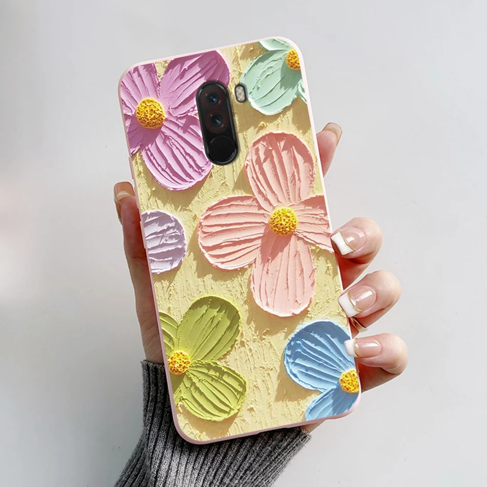 Cute Bear and Frog Cartoon Shockproof Phone Case - Soft Silicone TPU Back Cover for Xiaomi Poco Pocophone F1