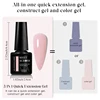 MEET ACROSS 7ML Milky White Quick Extension Gel Nail Polish Nails Gold Foils Effect Semi-permanent nail polish UV Gel Nail Art 5