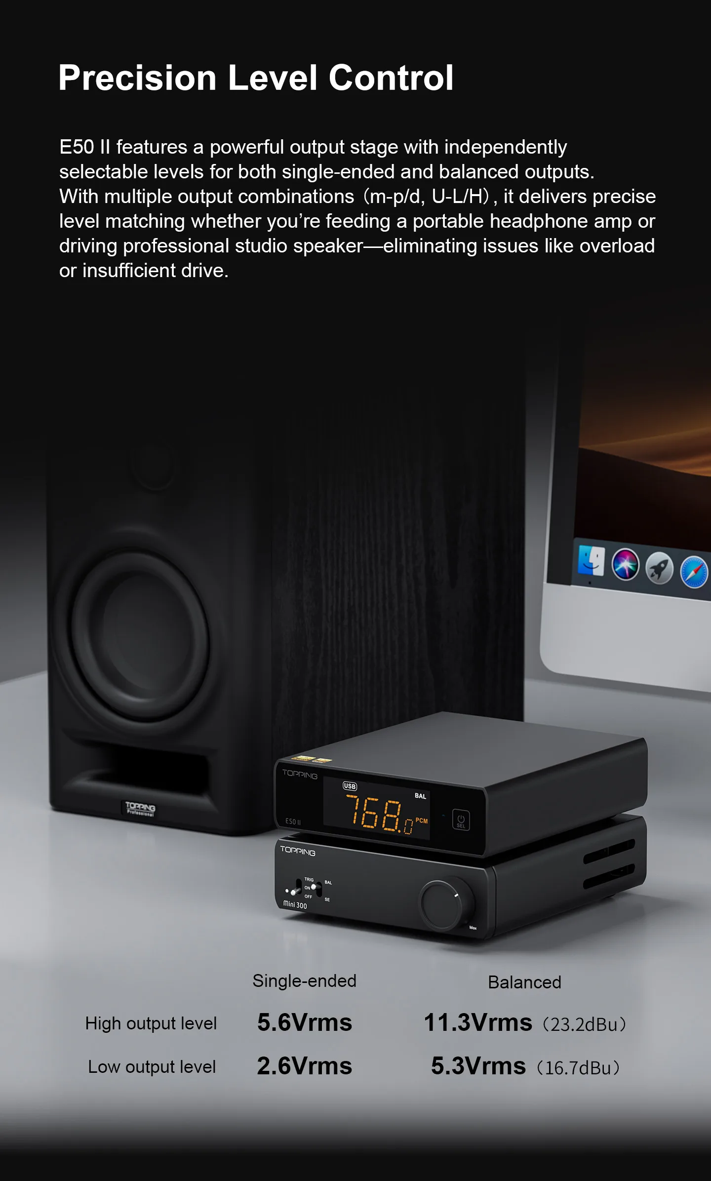 TOPPING E50 II DAC AK4497S DSD512 PCM768kHz BT Unterstützter USB-Decoder mit Fernbedienung – Detail 12