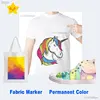 8Pcs Waterproof Permanent Color Fabric Textile Marker Pen For T Shirt Shoes Clothes Wood Stone DIY Art Graffiti Drawing Painting 6