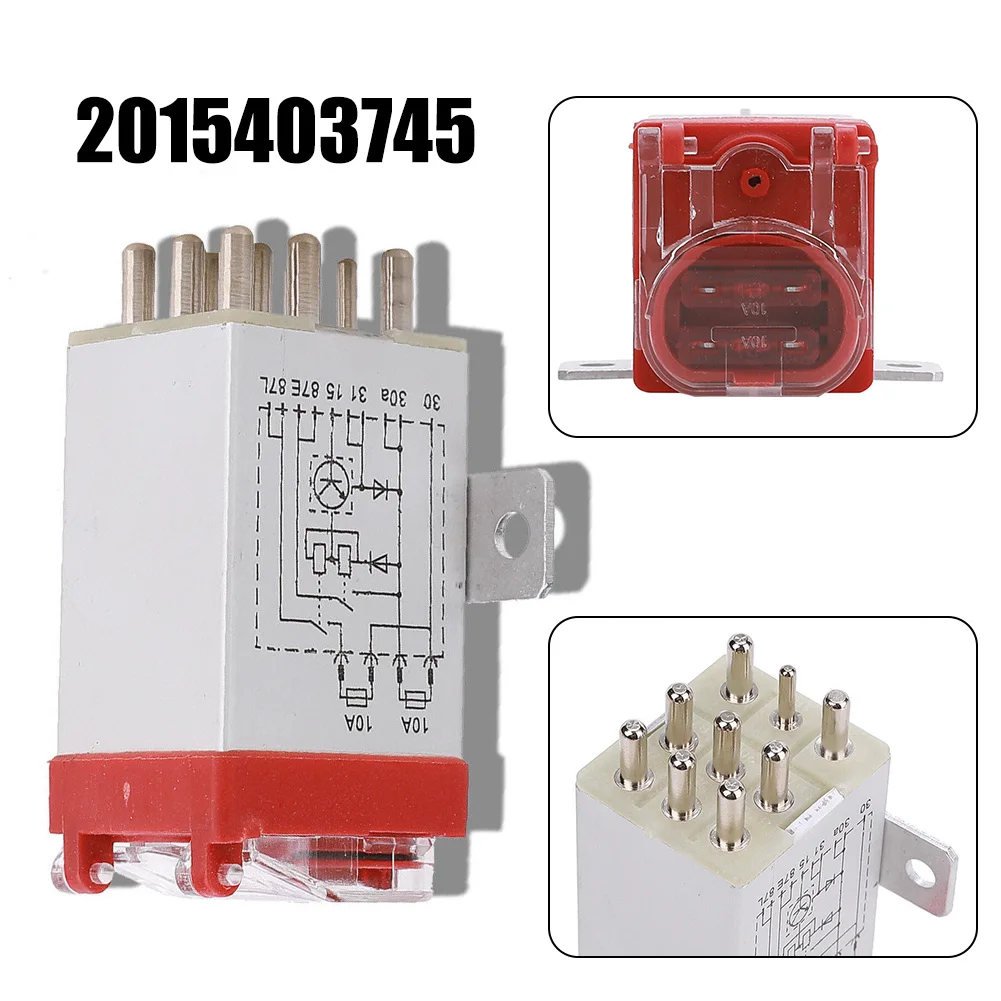 1x White Overload Protection Relay For Mercedes-Benz W201,W124,W126 1984-1997 2015403745 Overvoltage Protection Accessories