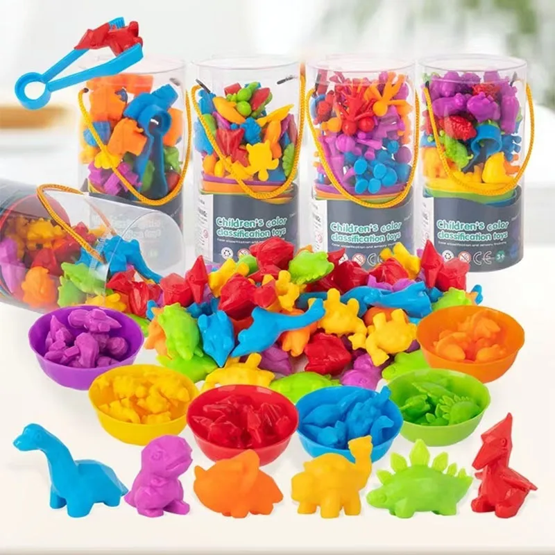 Learn Educational Toys Kids Matching Game Animal Cognition Rainbow Sort Fine Motor Training Montessori Sensory Toy Puzzle Gifts