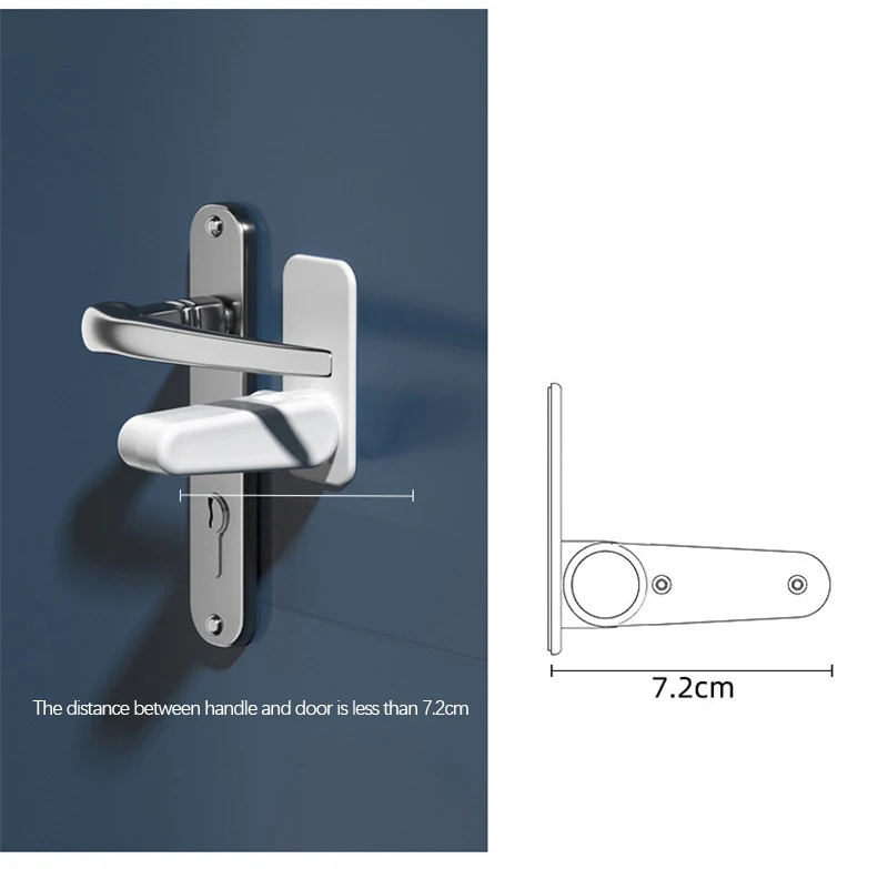 Description Picture 5 of item1pcs Door handle safety lock latest Oven Lock with New Design for Child safety lock Anti-opening door fixed lock Sliding window
