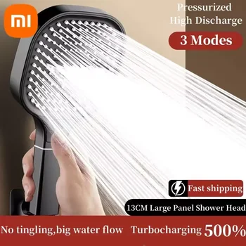 Xiaomi Mijia หัวฝักบัวแผง 3 โหมดปรับบ้านนวดแรงดันสูง 13 ซม.ชุดกรองอุปกรณ์ห้องน้ํา 1