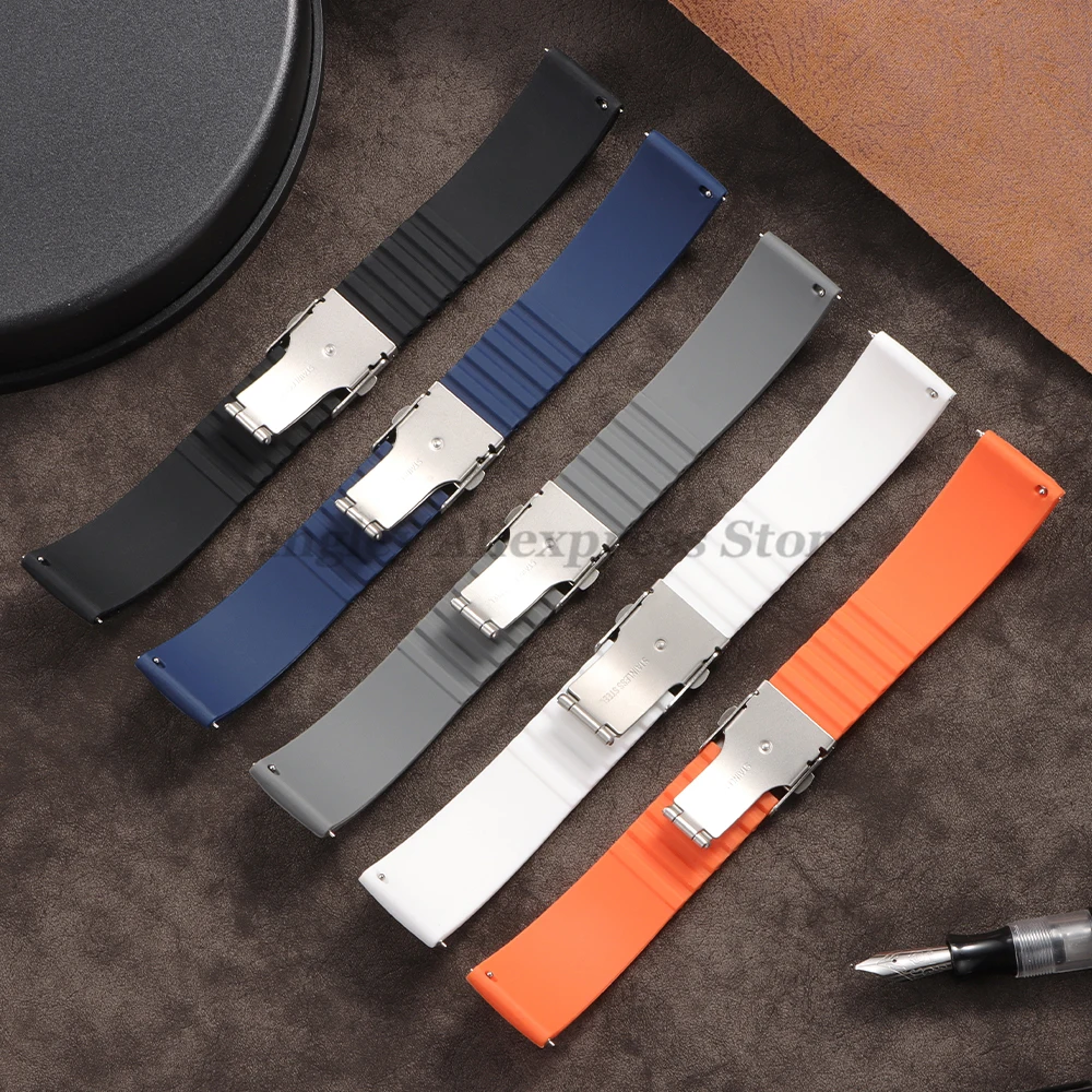 Waterproof Silicone Sport Watch Band Strap - Quick Release Rubber Wristband