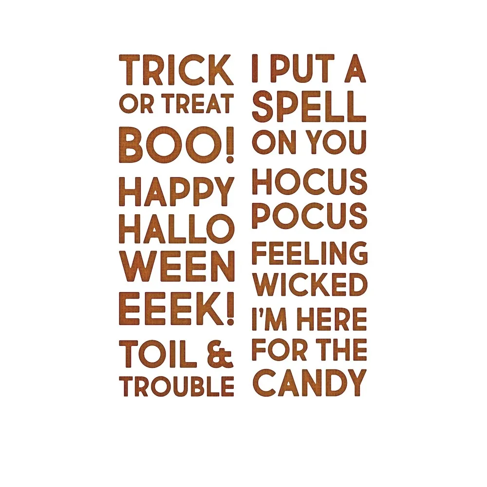 

Bold Text Alphabet Halloween New July 2022 Metal Cutting Dies for Scrapbooking Paper Making Album Frame Card Craft No Stamp