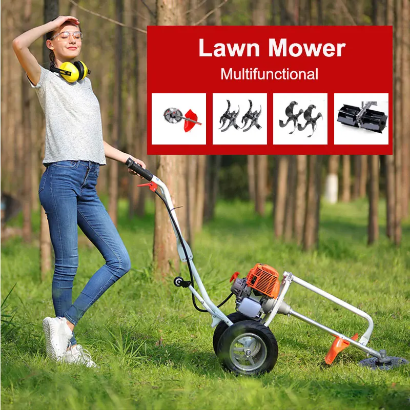 4stroke Engine Gasoline Grass Trimmer Lawn Mower Brushcutter Garden