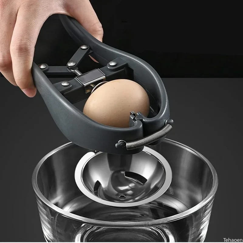 304 Stainless Steel Egg Opener Egg Opener Shelling Kitchen Tool Eggs Yolk White Separator Household Kitchen Essentials