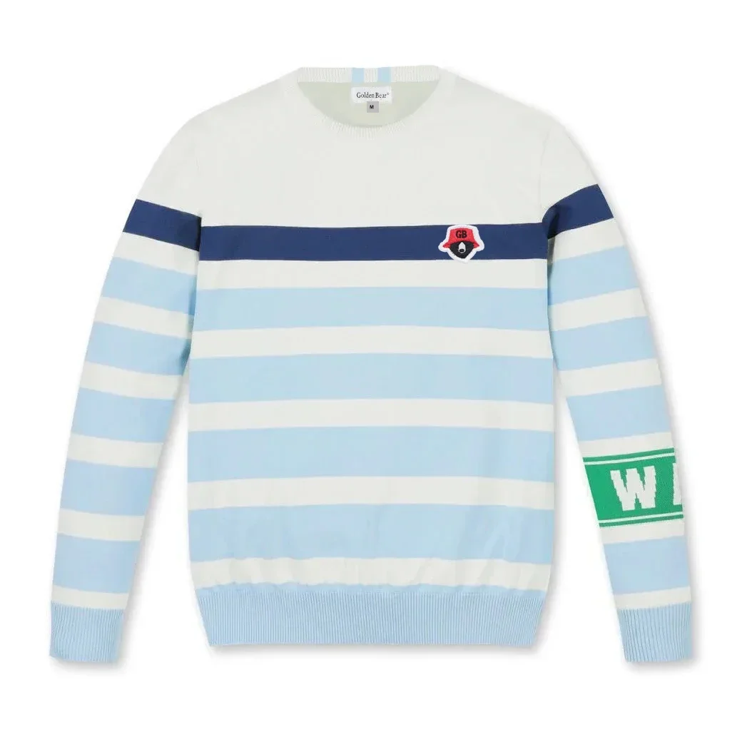 

2024 Fashion Golf Wear Autumn/Winter Golf Men's Knitwear Round Neck Long Sleeve Warm Sweater