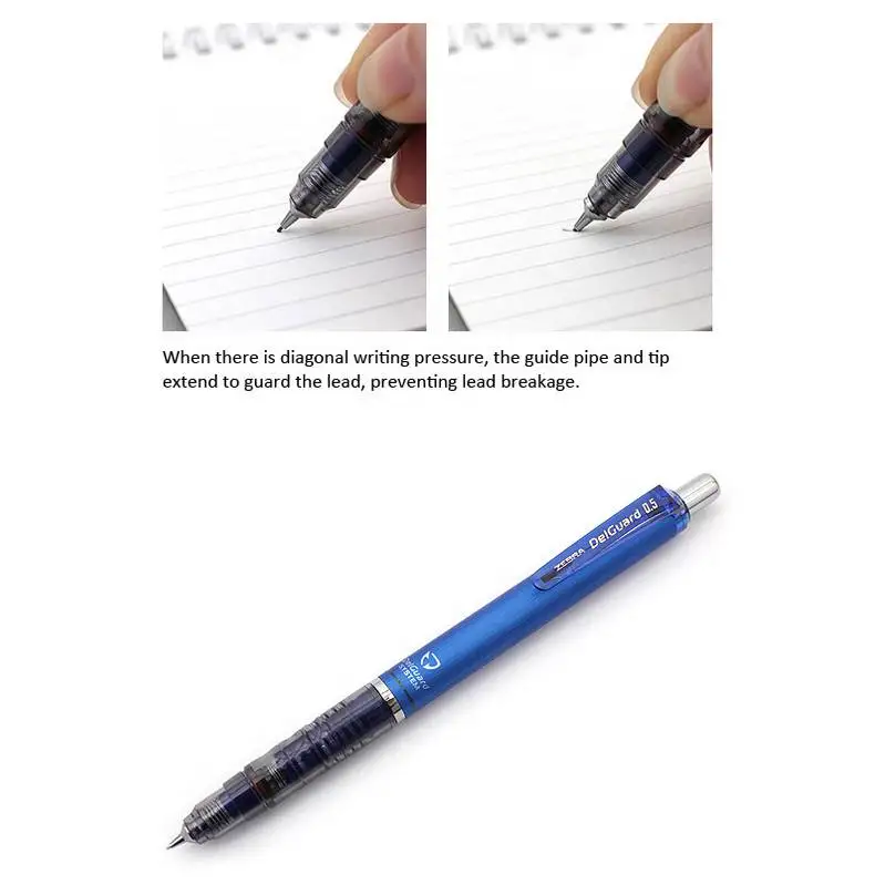 ZEBRA DelGuard Druckbleistift, japanisches Briefpapier für Kinder, 0,3/0,5/0,7 mm, unzerbrechlicher automatischer Stift, Schulanfang – Detail 4