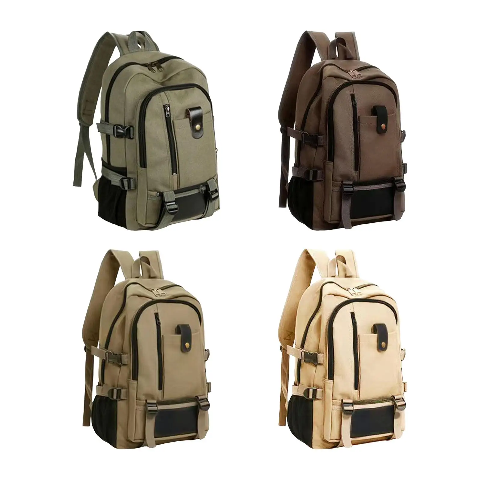 

Men Laptop Backpack Tote Organizers Water Resistant with Multi Pockets Portable Canvas Computer Bag for College Outdoor Business