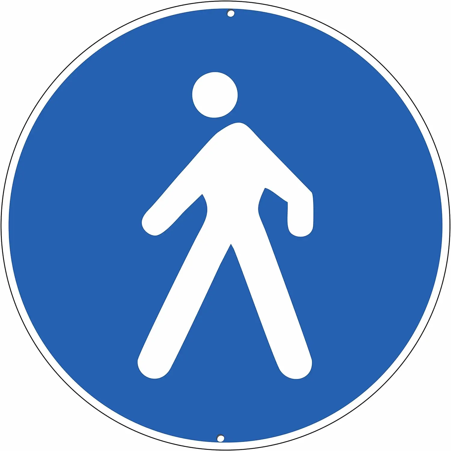 Metal Round Plate Traffic Safety Warning Sign - Waterproof, Anti-Fade Tin Sign