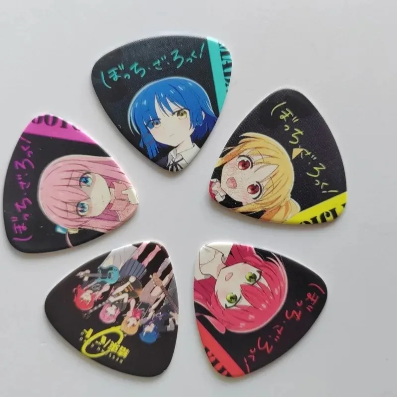Vibrant Multicolor Acrylic Guitar Picks - Set of 5