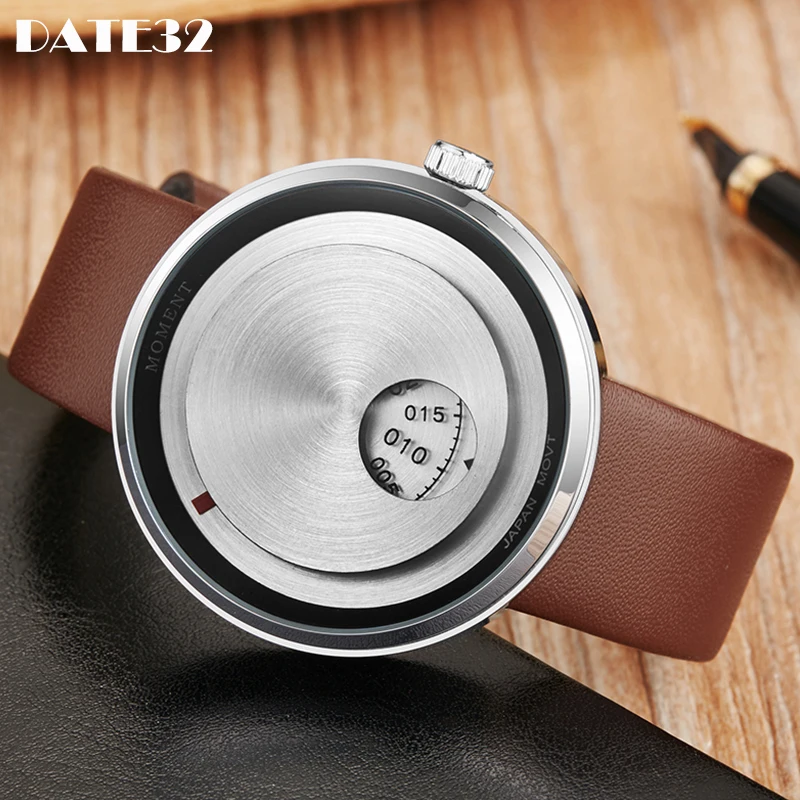 Unisex Minimalist Watch for Men Women Couple Quartz Wrist Watches Simple Male Female Turntable Numbers Dial Set Wristwatch Clock |