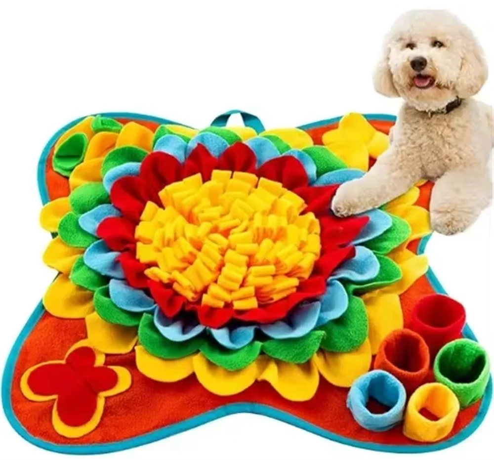 Pet Snuffle Mat Foraging Toy for Bunny Rabbit Guinea Pig Hamster Ferrets Hay Feeder Interactive Dog Feeding Mat Treat Dispenser pet food feeder rabbit hay feeder hay bag